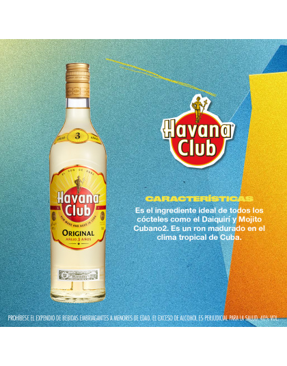 HAVANA CLUB AÑEJO BLANCO 3 AÑOS 700 ml