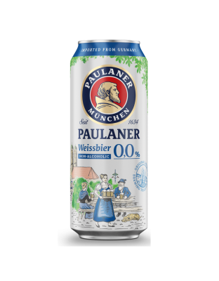 PAULANER MUNCHEN WEISSBIER ZERO LATA 500 ml