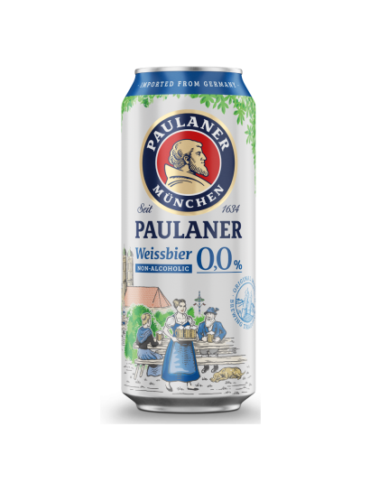 PAULANER MUNCHEN WEISSBIER ZERO LATA 500 ml