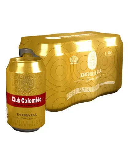 SIX PACK CLUB COLOMBIA DORADA 330 ml